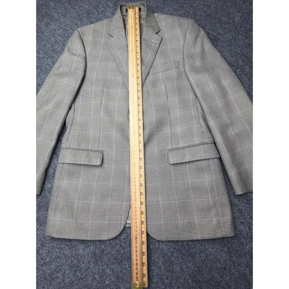 Lauren Ralph Lauren Mens 38R Gray Glen Plaid Blazer Sport Coat Prince Wales